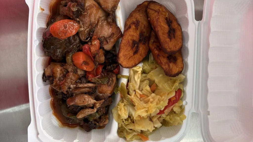 A Jamaican plate from the Island Pullup food truck